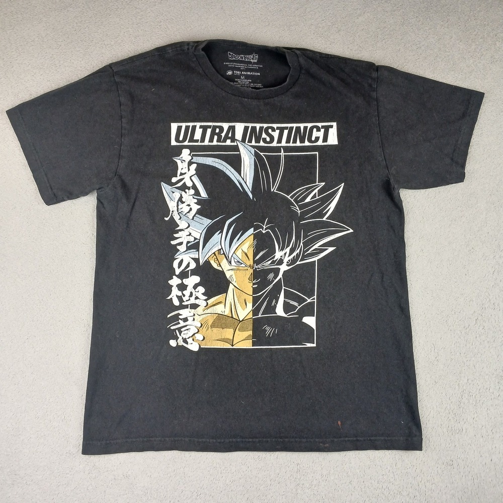 Dragon Ball Super T-Shirt Mens M Ultra Instinct Goku Graphic Black 2021